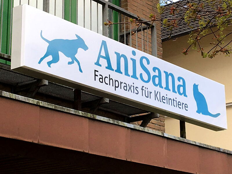 Leuchtschild AniSana Tierarztpraxis